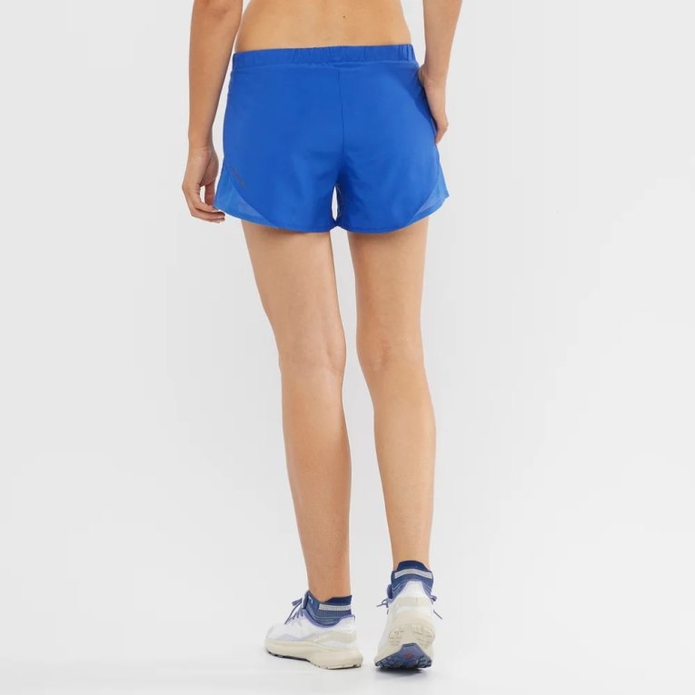 Salomon Cross Rebel 4'' Women's Running Shorts Blue | CA 81R29